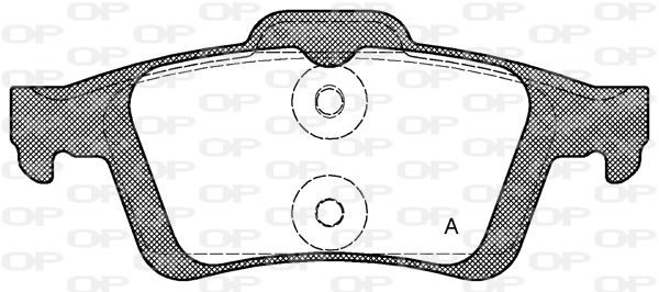 OPEN PARTS stabdžių trinkelių rinkinys, diskinis stabdys BPA0842.30